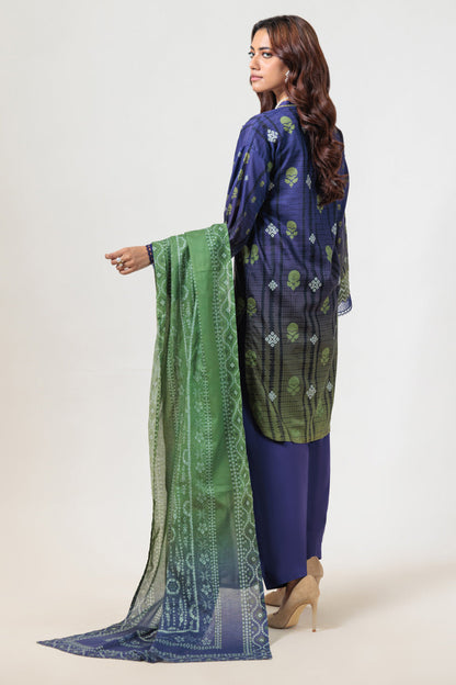 Bonanza Satrangi | Blue Lawn 3 Piece (PWS6243P14) 16 Blue