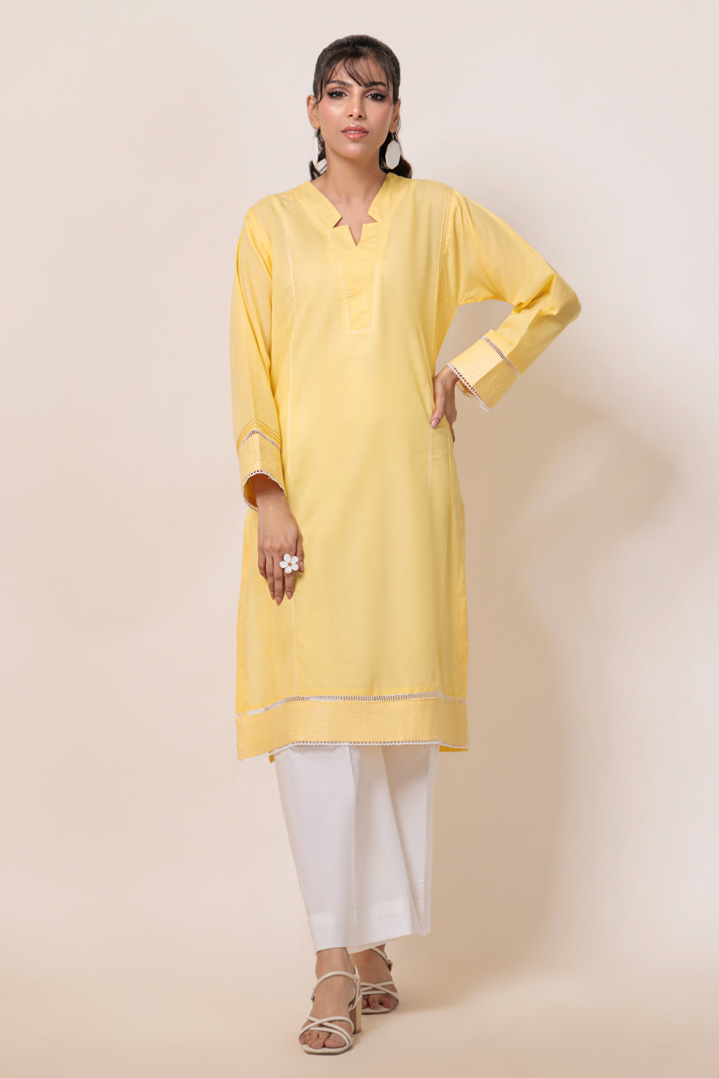 Bonanza Satrangi | Yellow Jacquard 1 Piece (PWS7241P04) 16 Yellow