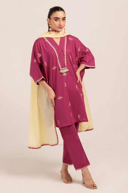 Bonanza Satrangi | Magenta Cambric 3 Piece (PWS7243P10) 14 Magenta
