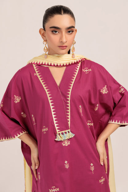 Bonanza Satrangi | Magenta Cambric 3 Piece (PWS7243P10) 16 Magenta