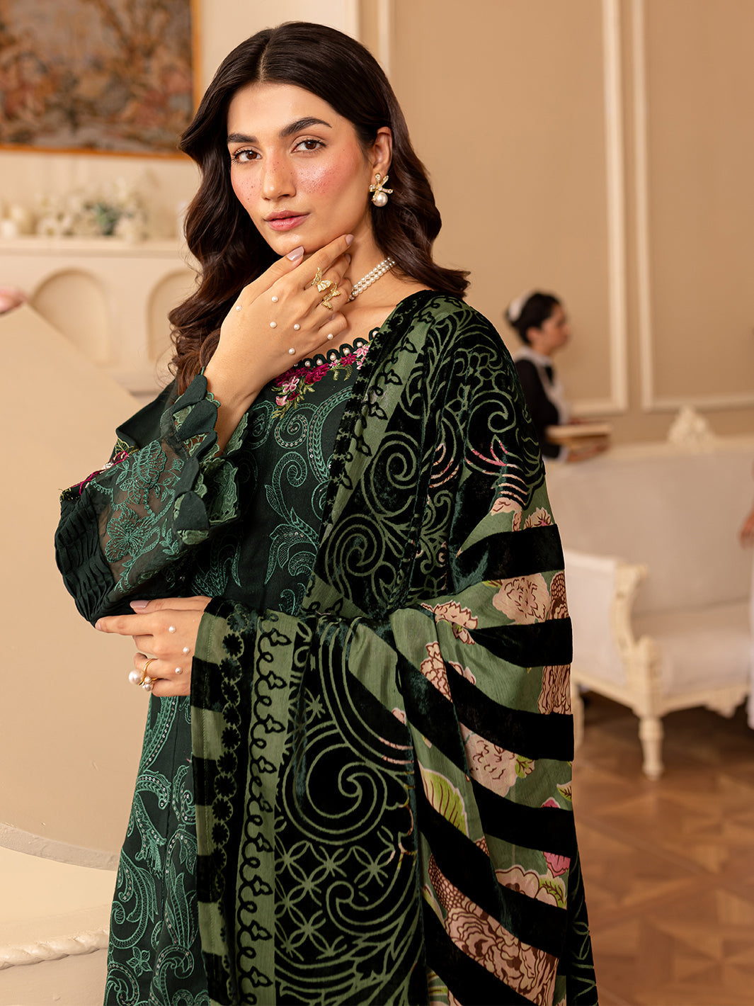 Parishay | Panache Winter | PN-03 - Pakistani Designer Dress - by Parishay | Type: Ladies Clothes - 100% Original at Saira Sultan