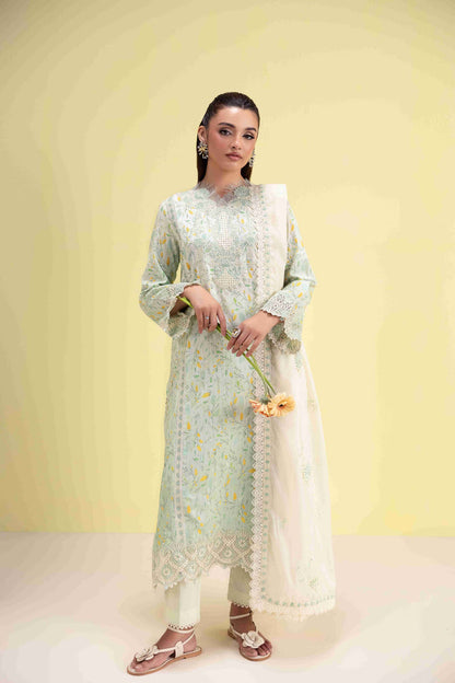 Aabyaan | Eid Pret 25 | AVEN AP-01 XS Pastel Mint Dobby Lawn