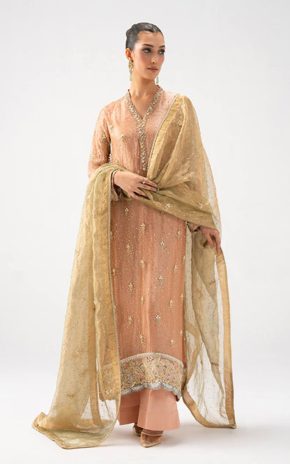 Asifa and Nabeel | Lyle Luxury Formals 25 | Peach Aura - Pakistani Designer Dress - by Asifa and Nabeel - Type : Ladies Clothes - 100% Original at Saira Sultan
