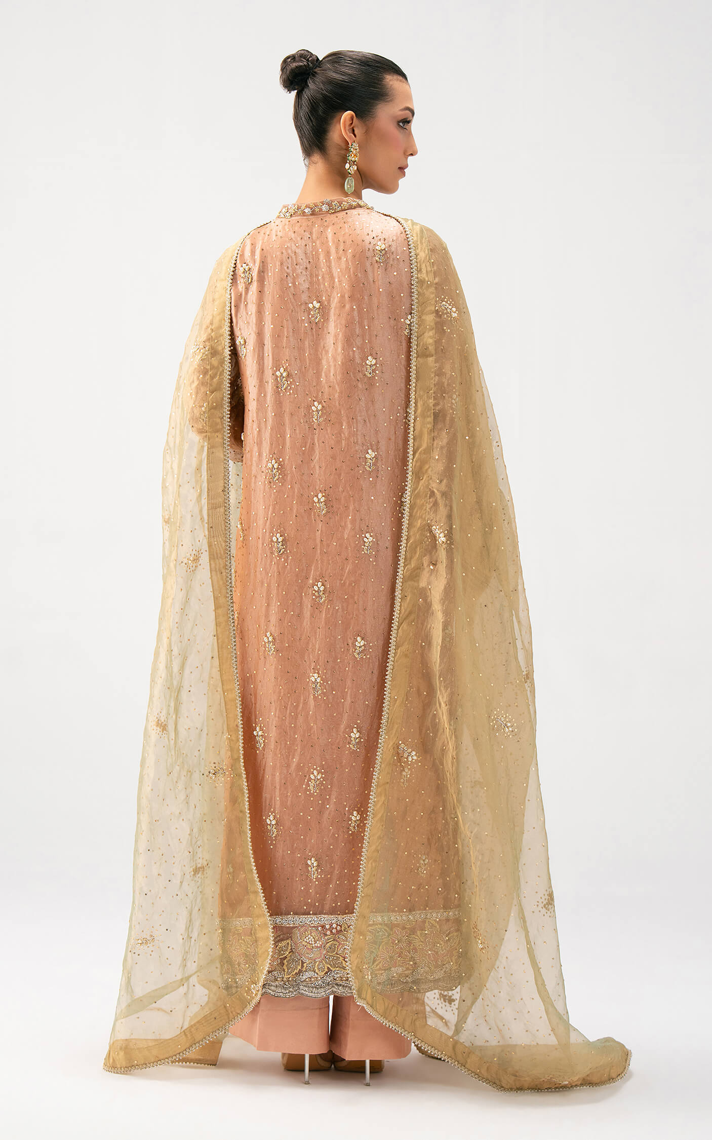 Asifa and Nabeel | Lyle Luxury Formals 25 | Peach Aura - Pakistani Designer Dress - by Asifa and Nabeel - Type : Ladies Clothes - 100% Original at Saira Sultan