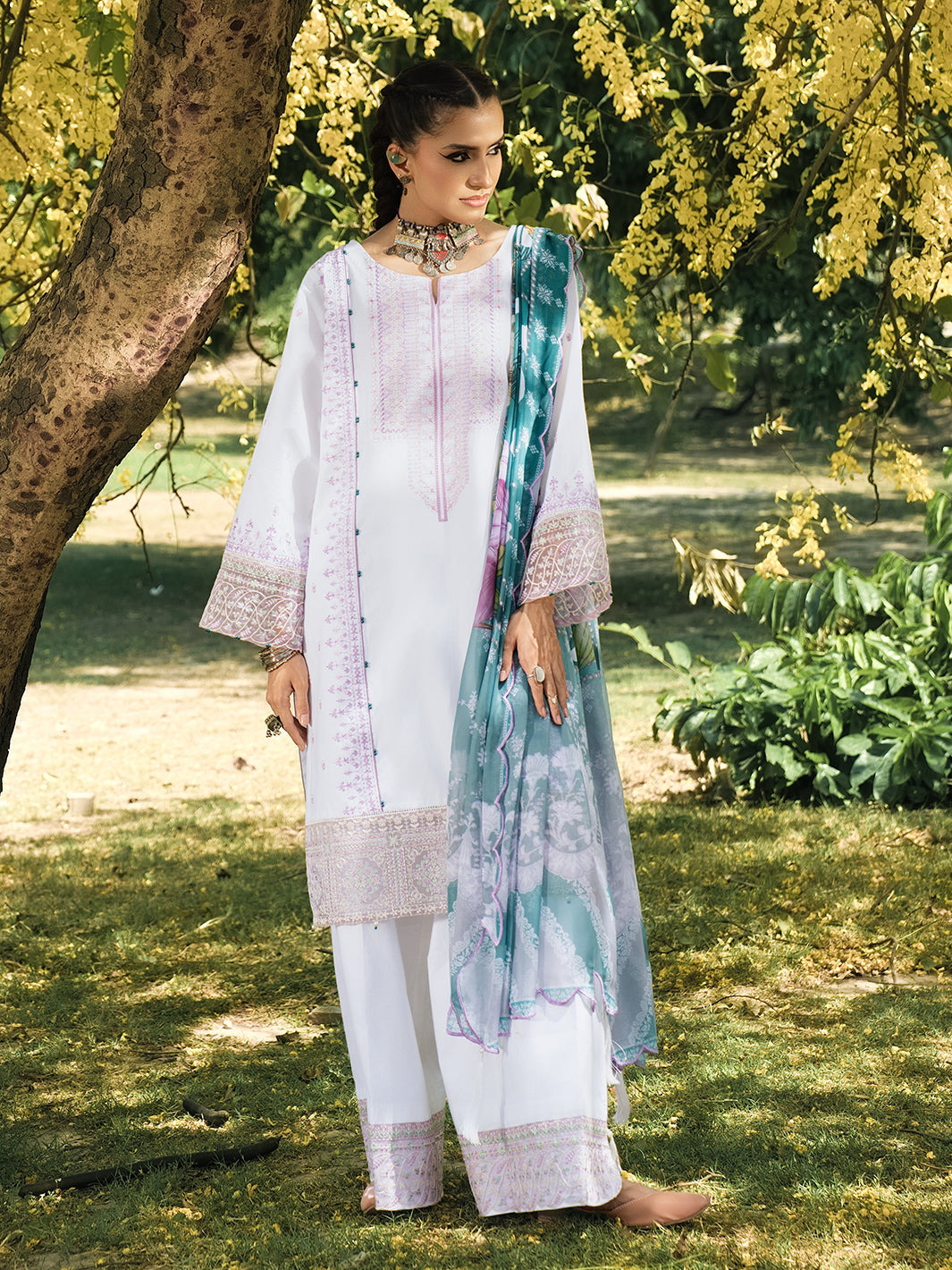 Hemstitch | The Garden Lawn | Pearl Petal - Pakistani Designer Dress - by Hemstitch - Type : Ladies Clothes - 100% Original at Saira Sultan