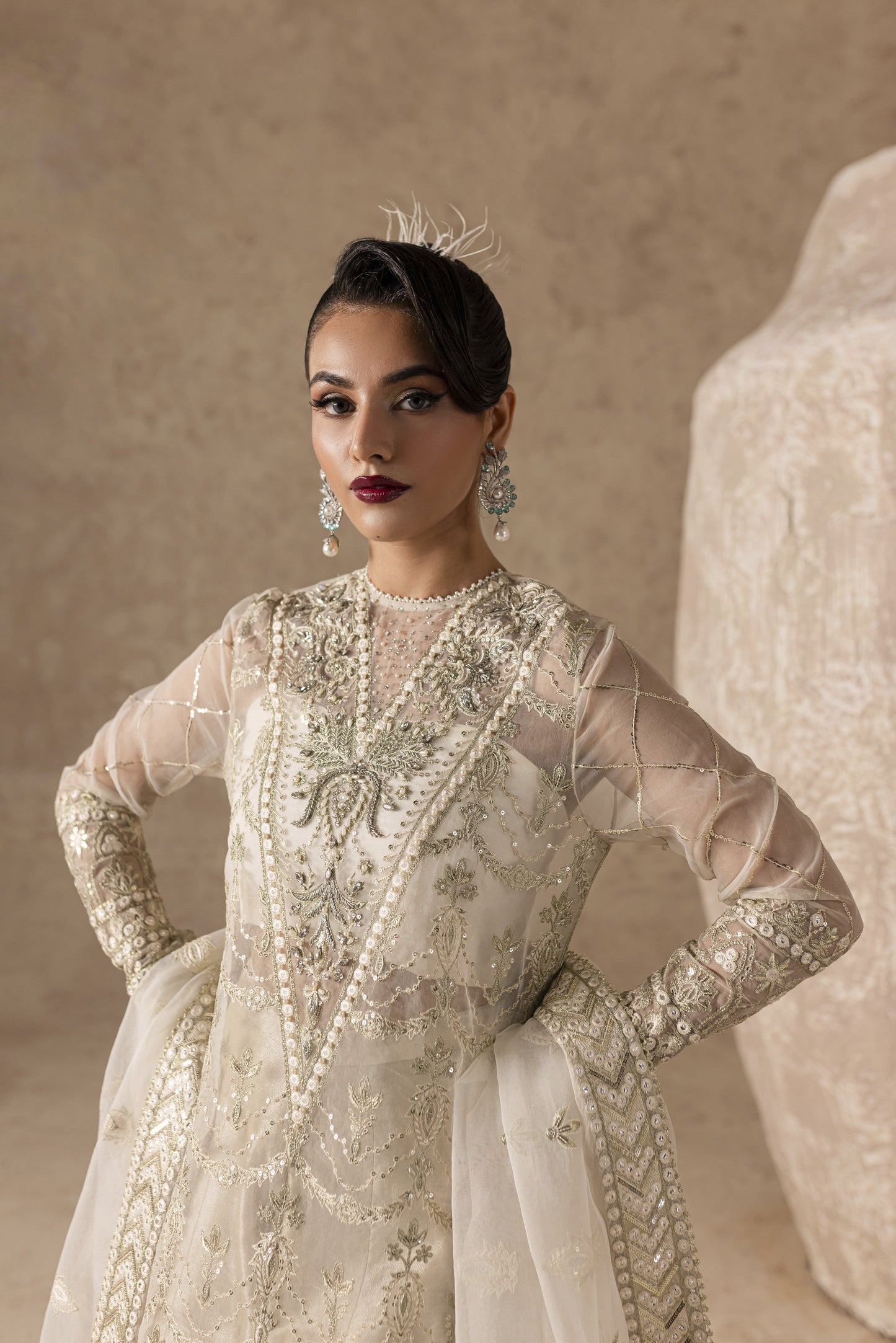 Imran Ramzan | Ch¨rie | Pearl Reverie - Pakistani Designer Dress - by Imran Ramzan | Type: Clothing - 100% Original at Saira Sultan