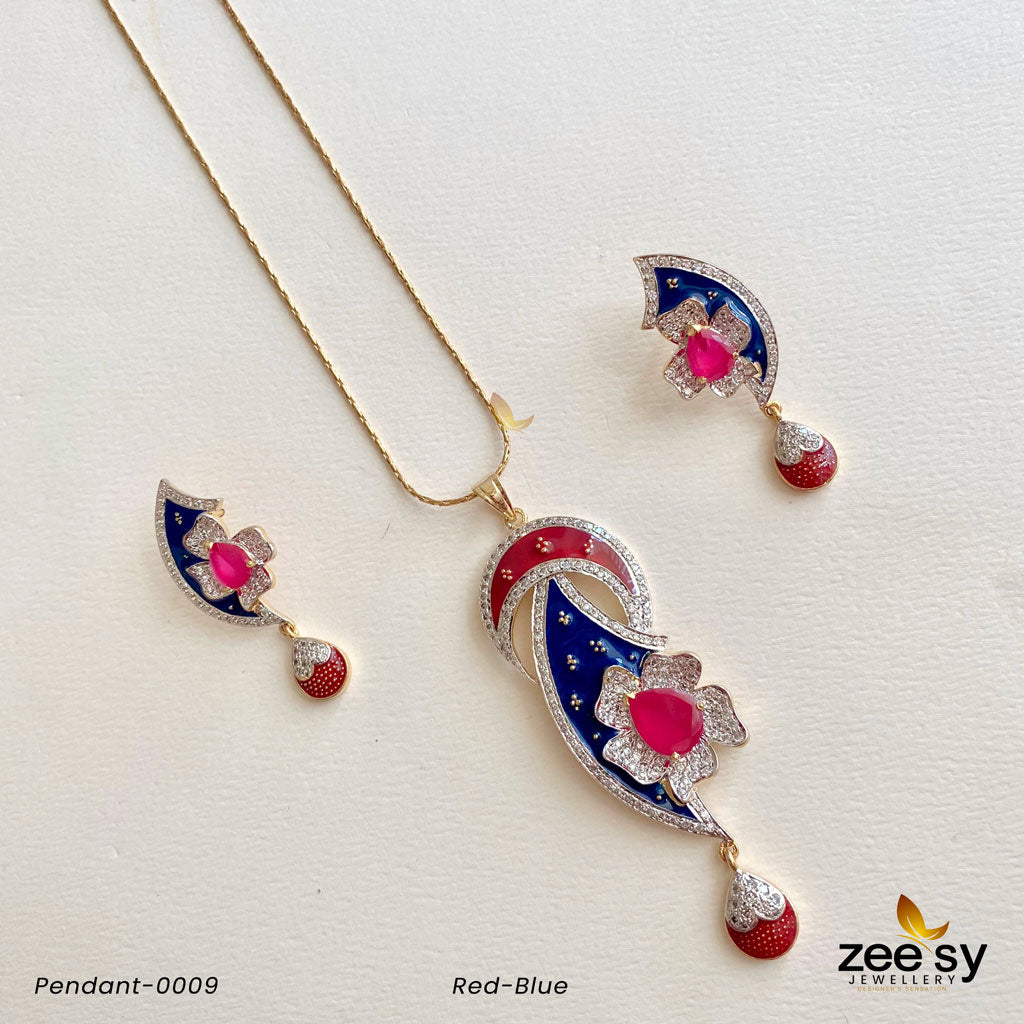 Pendant-0009 Red-Blue