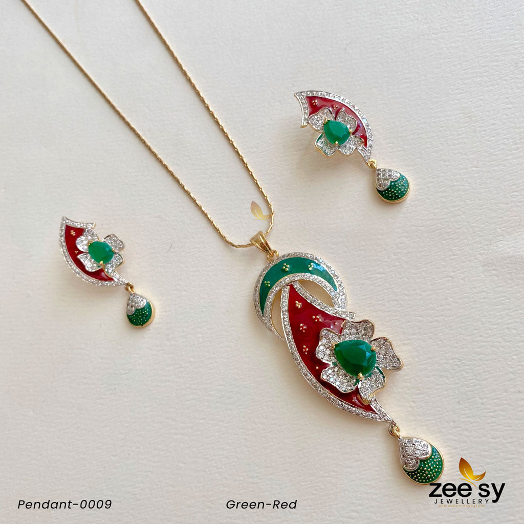 Pendant-0009 Green-Red