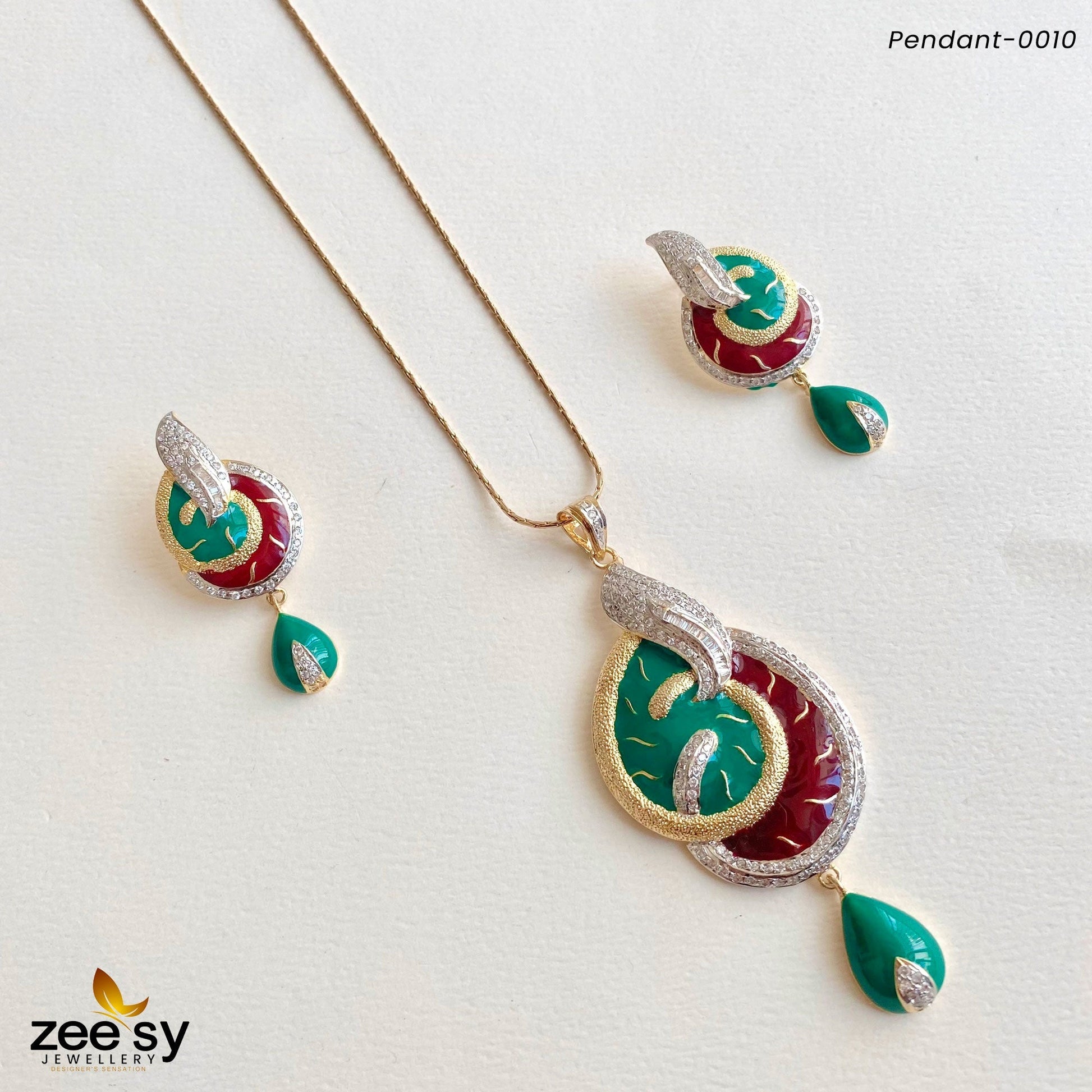 Pendant-0010 Green & Red