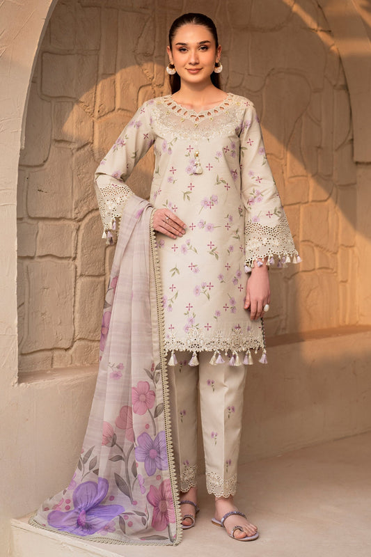 Alizeh | Levana Lawn | Pesto XS Pale Brown Lawn