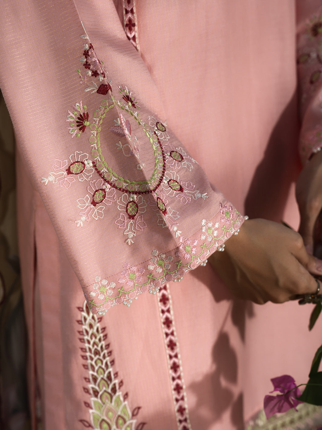 Hemstitch | The Garden Lawn | Pinky Peony - Pakistani Designer Dress - by Hemstitch - Type : Ladies Clothes - 100% Original at Saira Sultan