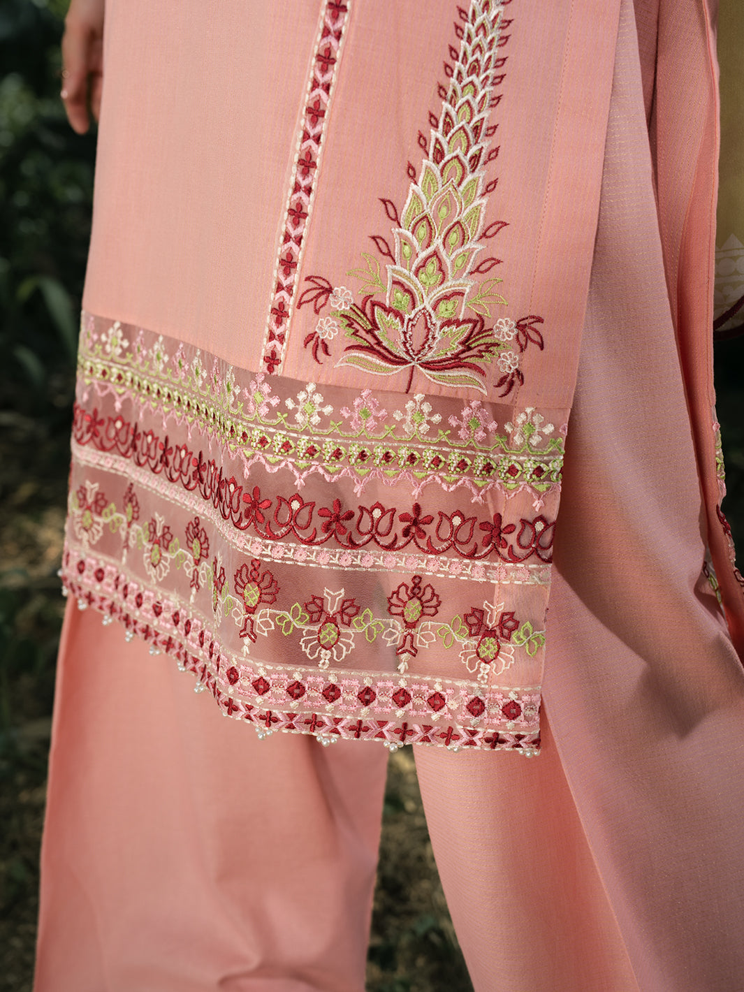 Hemstitch | The Garden Lawn | Pinky Peony - Pakistani Designer Dress - by Hemstitch - Type : Ladies Clothes - 100% Original at Saira Sultan
