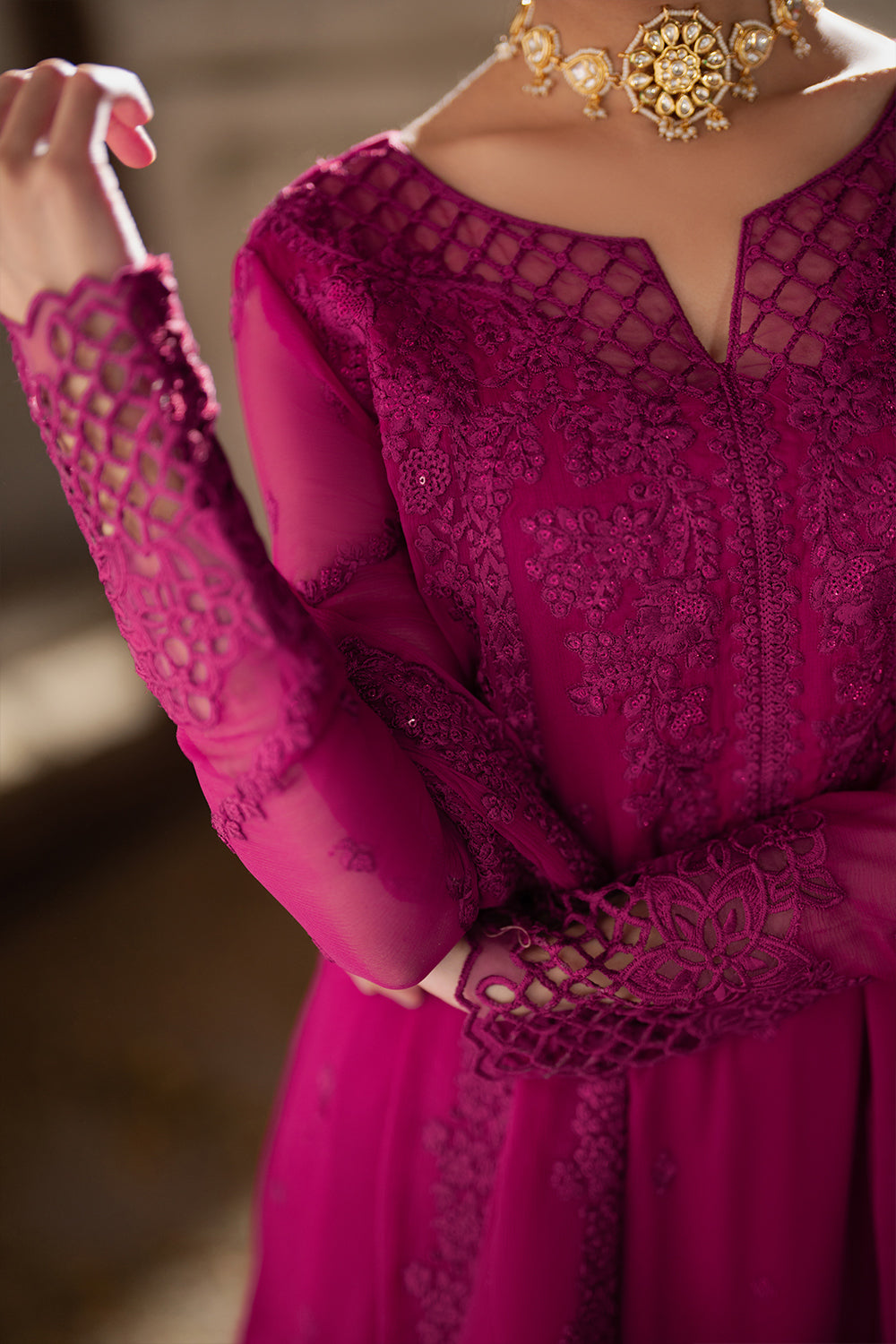 Azure | Ensembles | Plum Reverie - Pakistani Designer Dress - by Azure - Type : Ladies Clothes - 100% Original at Saira Sultan