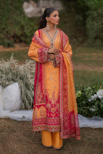 Qalamkar | Luxe Silk | UA-05 FIORE XS Orange Silk