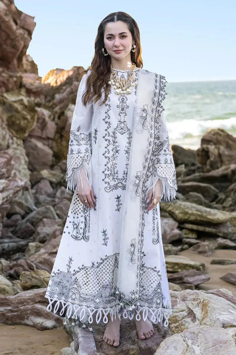 Qalamkar | Sahil Kinare Luxury Lawn | FP-02 FIZA - Pakistani Designer Dress - by Qalamkar | Type: Luxury - 100% Original at Saira Sultan