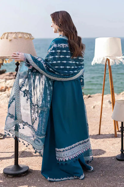 Qalamkar | Sahil Kinare Luxury Lawn | FP-16 KIRA - Pakistani Designer Dress - by Qalamkar | Type: Luxury - 100% Original at Saira Sultan