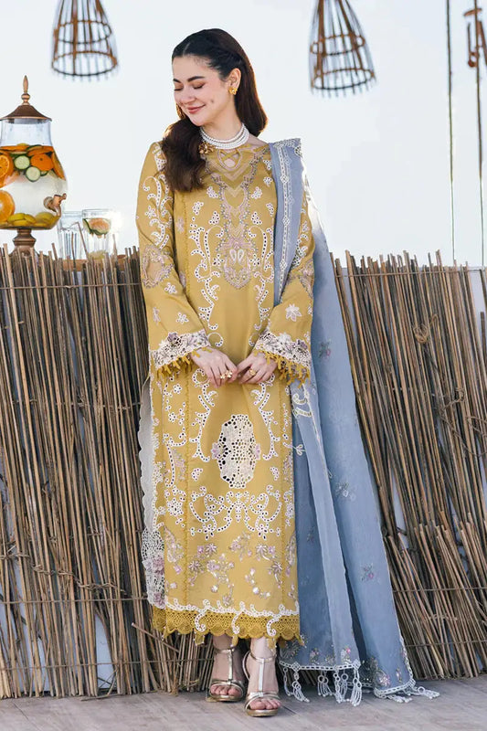 Qalamkar | Sahil Kinare Luxury Lawn | FP-03 SELMA - Pakistani Designer Dress - by Qalamkar | Type: Luxury - 100% Original at Saira Sultan