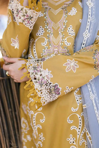 Qalamkar | Sahil Kinare Luxury Lawn | FP-03 SELMA - Pakistani Designer Dress - by Qalamkar | Type: Luxury - 100% Original at Saira Sultan