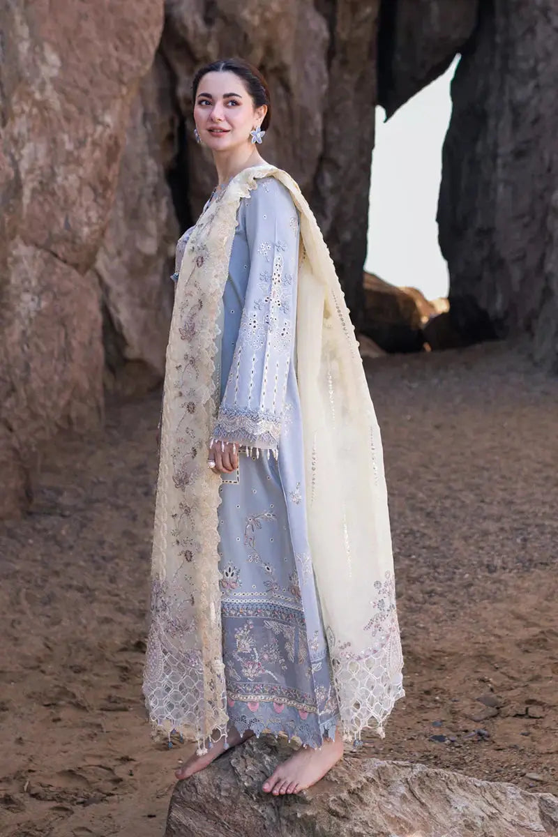 Qalamkar | Sahil Kinare Luxury Lawn | FP-04 FIRUZE - Pakistani Designer Dress - by Qalamkar | Type: Luxury - 100% Original at Saira Sultan