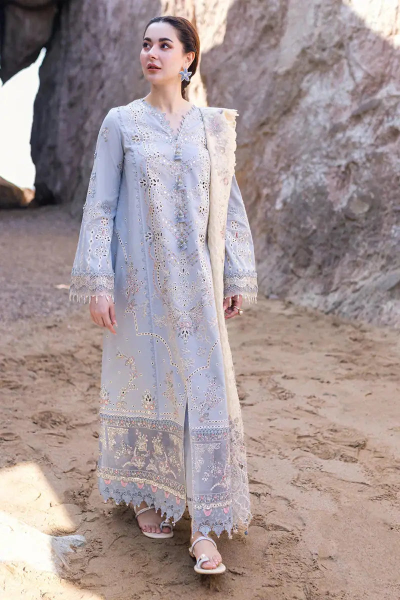 Qalamkar | Sahil Kinare Luxury Lawn | FP-04 FIRUZE - Pakistani Designer Dress - by Qalamkar | Type: Luxury - 100% Original at Saira Sultan