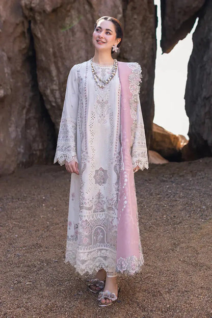 Qalamkar | Sahil Kinare Luxury Lawn | FP-13 MELEK - Pakistani Designer Dress - by Qalamkar | Type: Luxury - 100% Original at Saira Sultan
