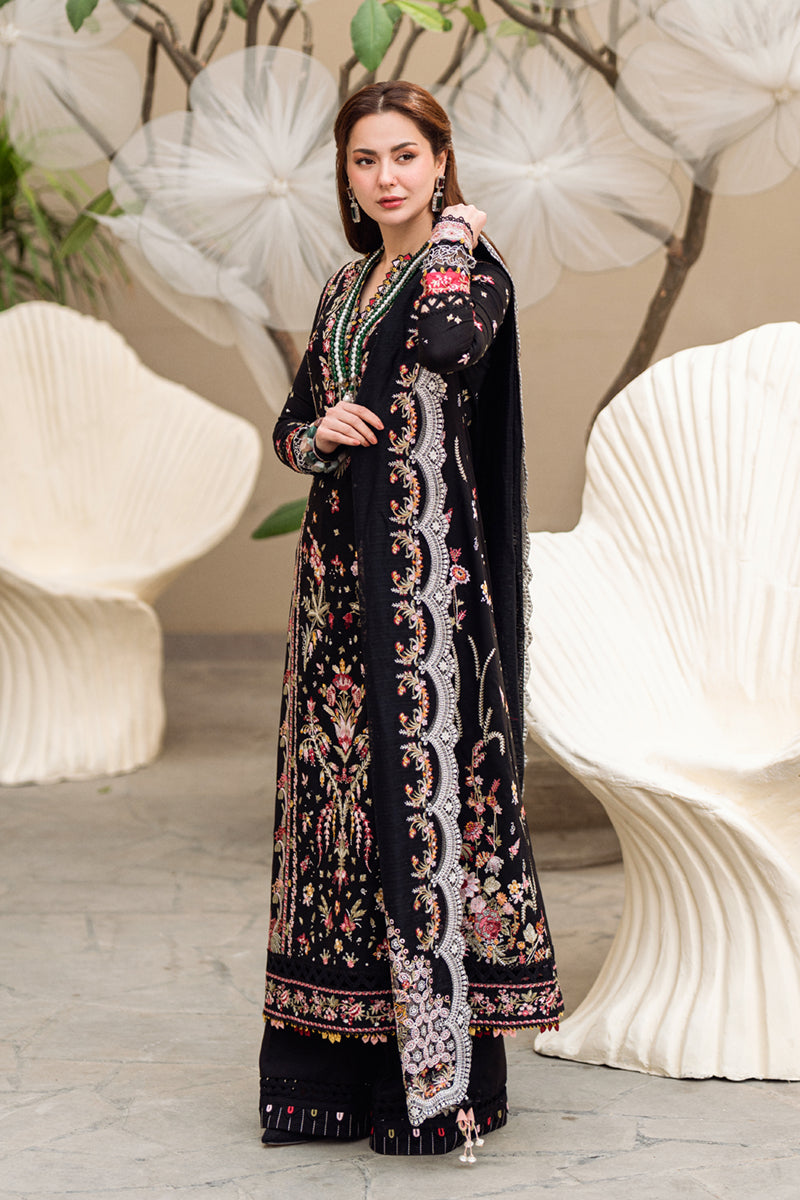 Qalamkar | Sahil Luxury Lawn | FK-15 HANNAH L Black Lawn