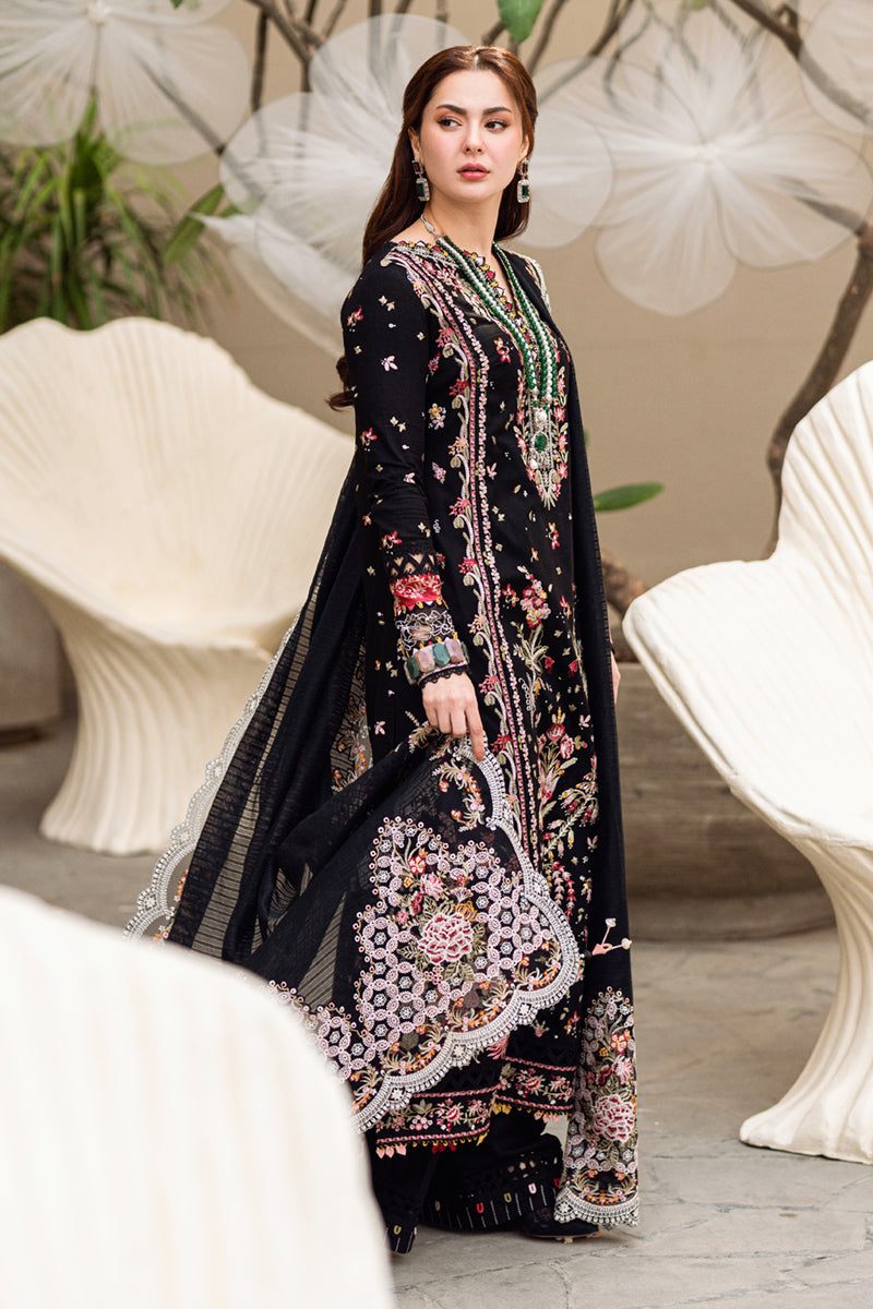 Qalamkar | Sahil Luxury Lawn | FK-15 HANNAH XL Black Lawn