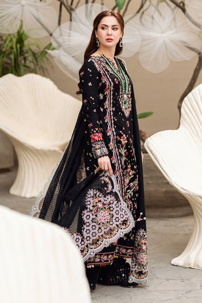 Qalamkar | Sahil Luxury Lawn | FK-15 HANNAH XL Black Lawn