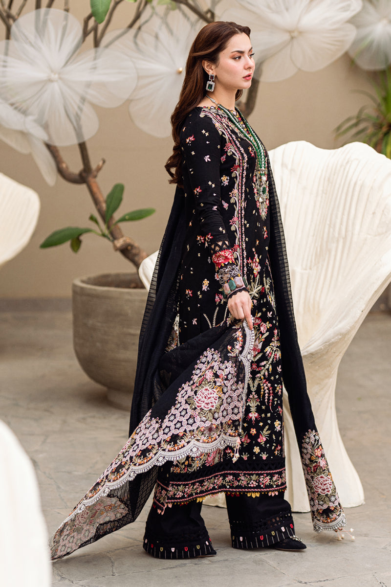 Qalamkar | Sahil Luxury Lawn | FK-15 HANNAH S Black Lawn