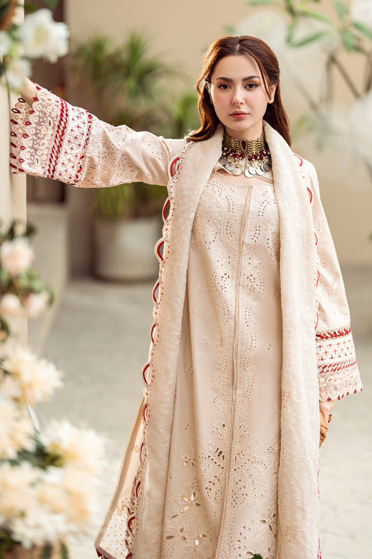 Qalamkar | Sahil Luxury Lawn | FK-16 ANAYA XS Beige Lawn