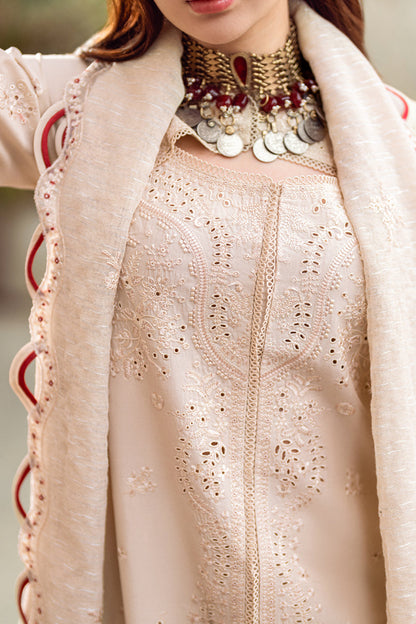 Qalamkar | Sahil Luxury Lawn | FK-16 ANAYA XL Beige Lawn