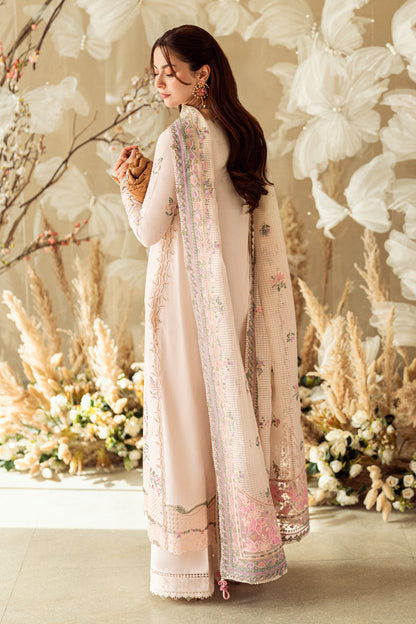 Qalamkar | Sahil Luxury Lawn | FK-12 LILY S Pinkish Gray Lawn