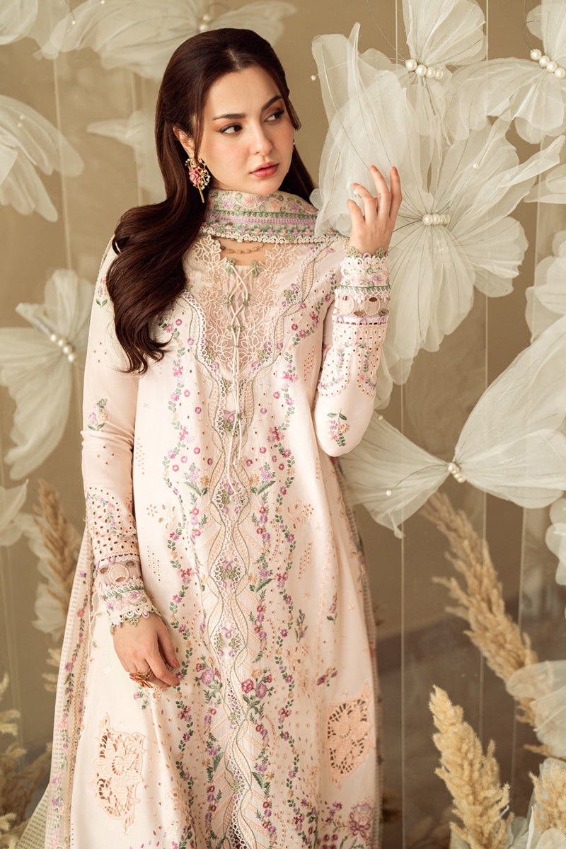 Qalamkar | Sahil Luxury Lawn | FK-12 LILY M Pinkish Gray Lawn