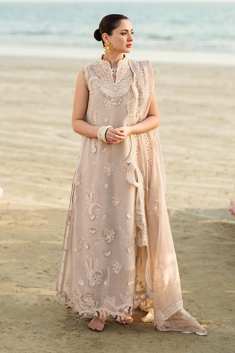 Qalamkar | Sahil Luxury Lawn | FK-01 SOPHIA XL Nude Peach Lawn