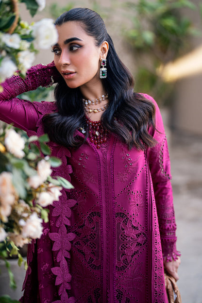 Qalamkar | Sahil Luxury Lawn | FK-11 VIOLET M Pinkish Purple Lawn