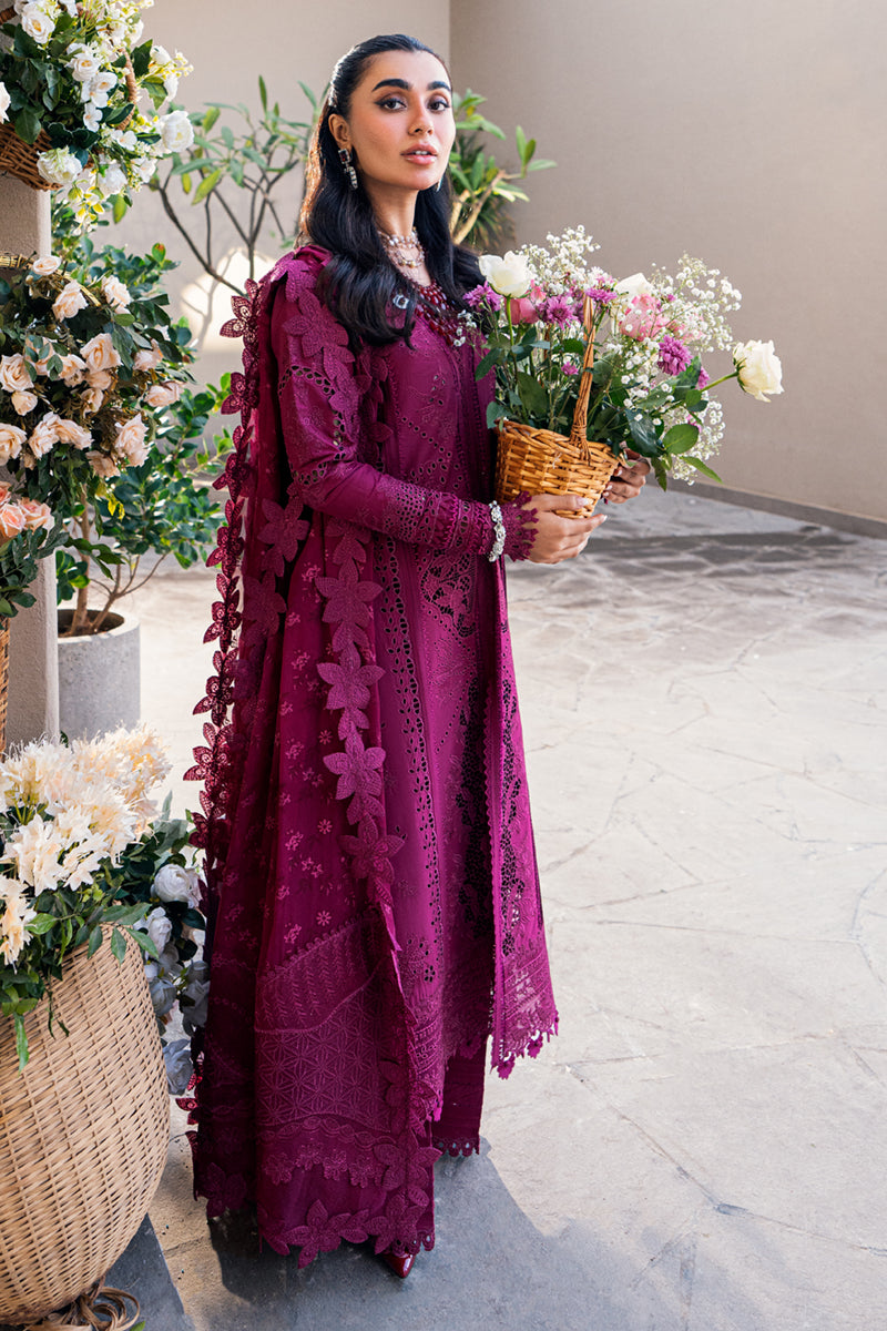 Qalamkar | Sahil Luxury Lawn | FK-11 VIOLET XL Pinkish Purple Lawn