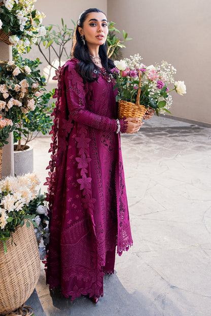 Qalamkar | Sahil Luxury Lawn | FK-11 VIOLET XL Pinkish Purple Lawn