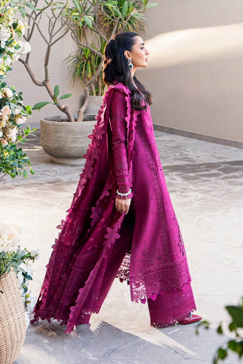 Qalamkar | Sahil Luxury Lawn | FK-11 VIOLET Custom Size Pinkish Purple Lawn