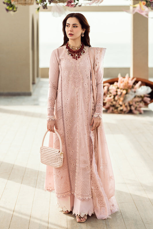Qalamkar | Sahil Luxury Lawn | FK-10 ZOE XS Pinkish Gray Lawn
