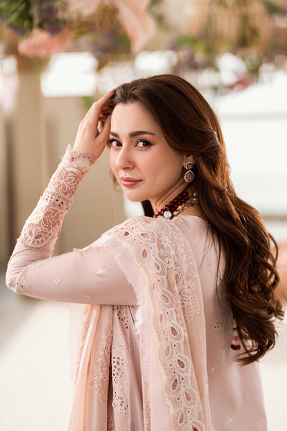 Qalamkar | Sahil Luxury Lawn | FK-10 ZOE M Pinkish Gray Lawn
