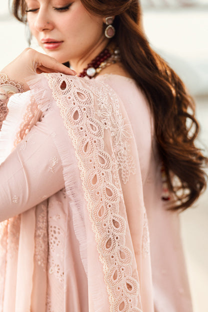 Qalamkar | Sahil Luxury Lawn | FK-10 ZOE L Pinkish Gray Lawn