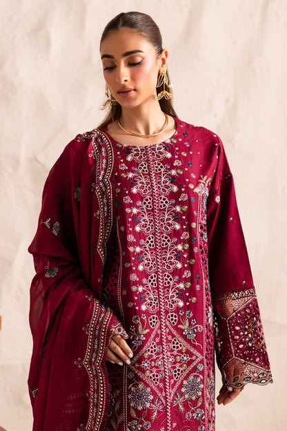 Marjjan | Guzel Lawn | SMC 204-B (Maroon) - Pakistani Designer Dress - by Marjjan - Type : Ladies Clothes - 100% Original at Saira Sultan