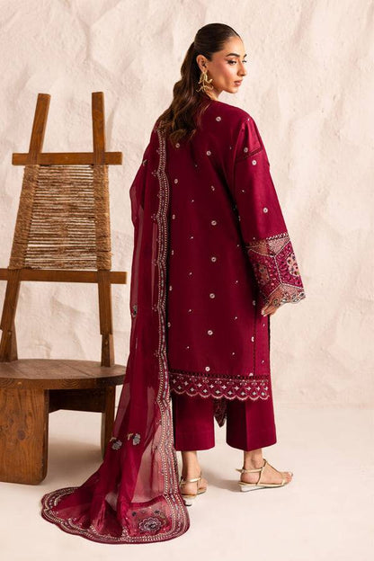 Marjjan | Guzel Lawn | SMC 204-B (Maroon) - Pakistani Designer Dress - by Marjjan - Type : Ladies Clothes - 100% Original at Saira Sultan