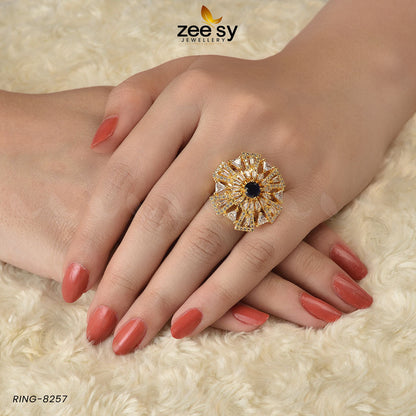 Ring-8257 Golden Black
