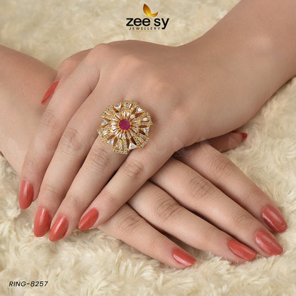Ring-8257 Golden Rubi