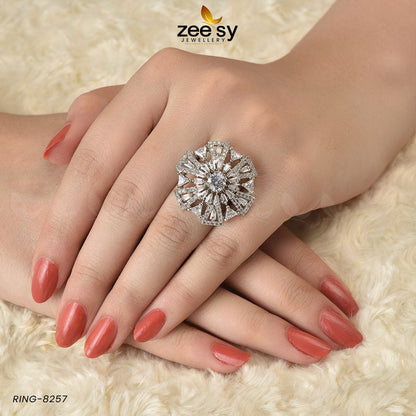 Ring-8257 Silver White