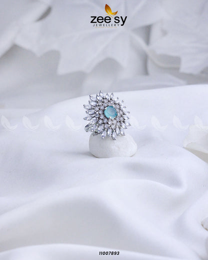 Ring-8270 Silver Mint Green