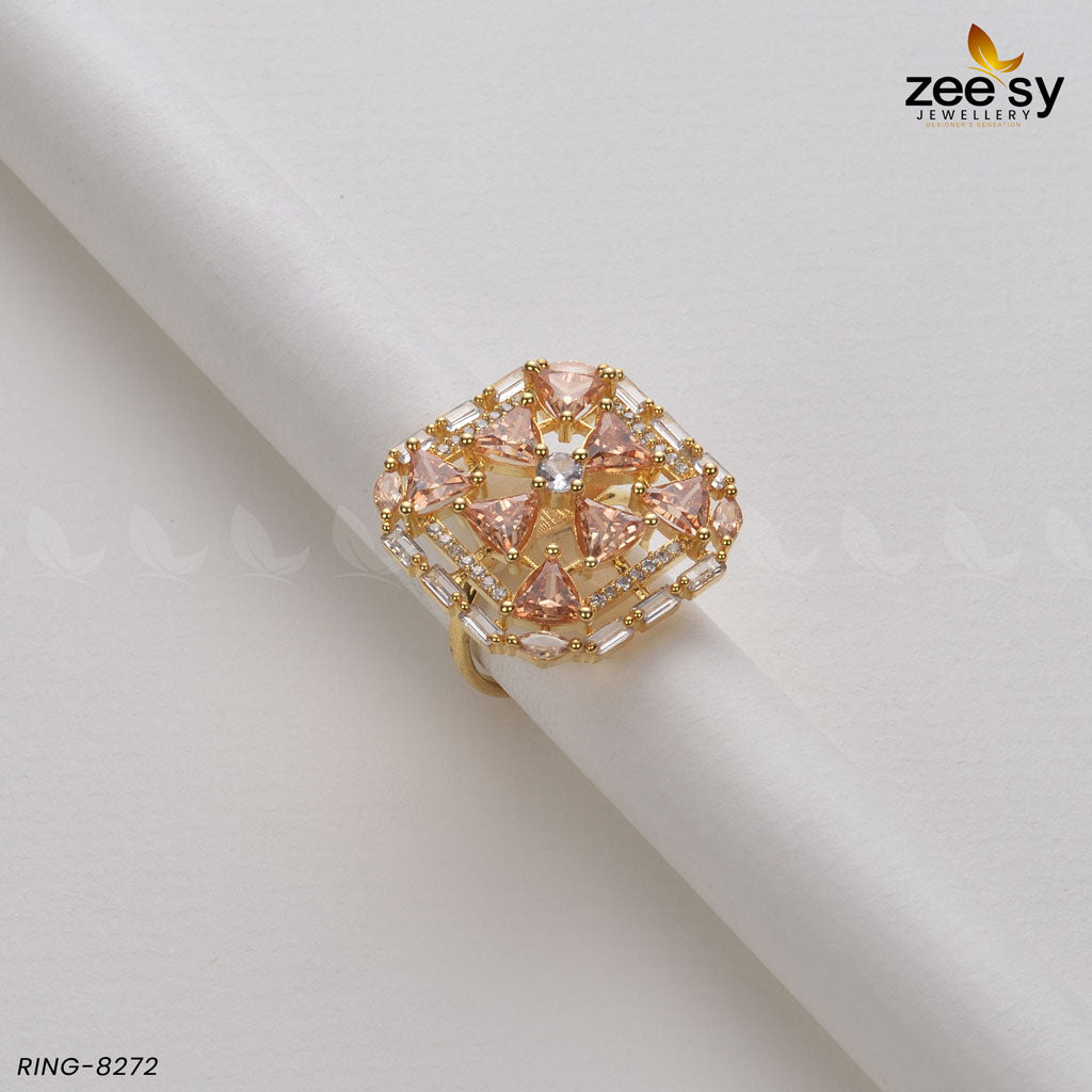 Cubic Ring-8272 Golden Champagne