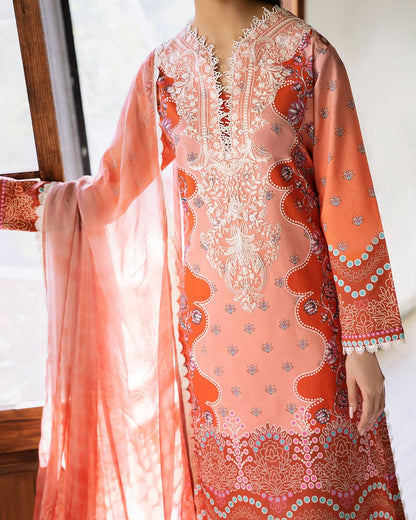Roheenaz | Flora Printed Lawn | Serenade - Pakistani Designer Dress - by Roheenaz | Type: Luxury - 100% Original at Saira Sultan
