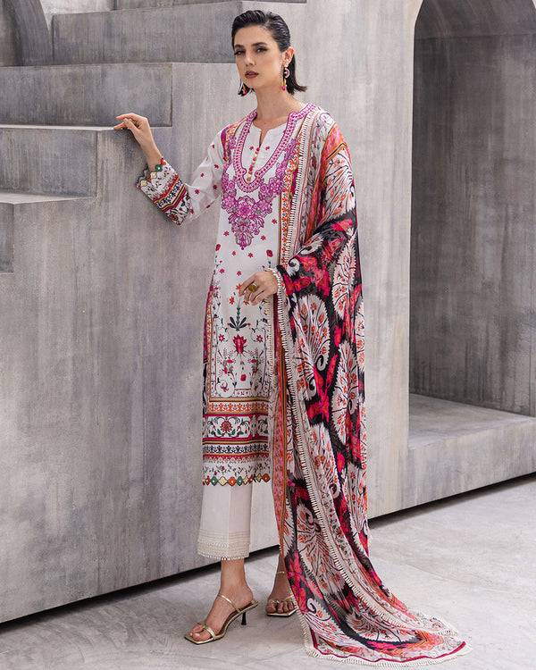 Roheenaz | Azalea Printed Lawn 24 | Marigold Meadows - Pakistani Designer Dress - by Roheenaz | Type: Luxury - 100% Original at Saira Sultan